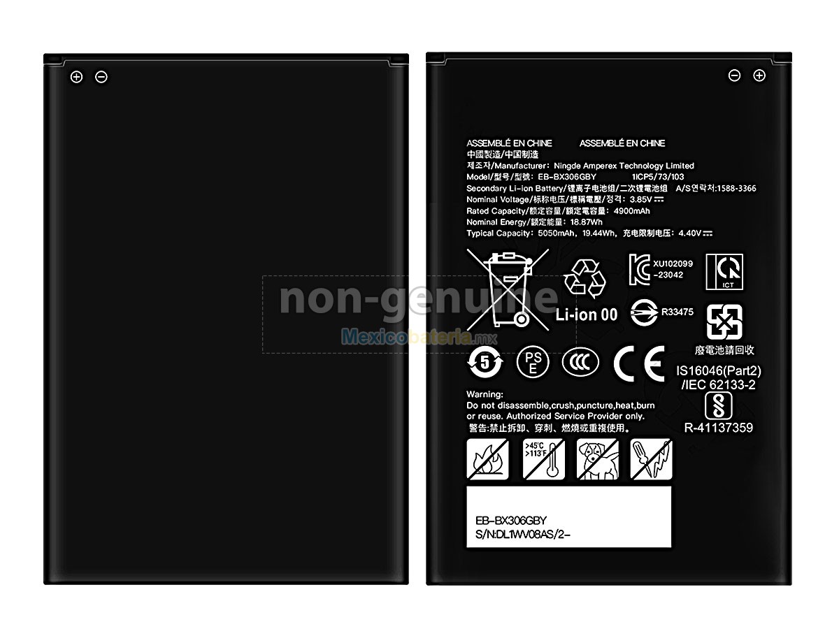 batería para Samsung Galaxy TAB ACTIVE5 SM-X30