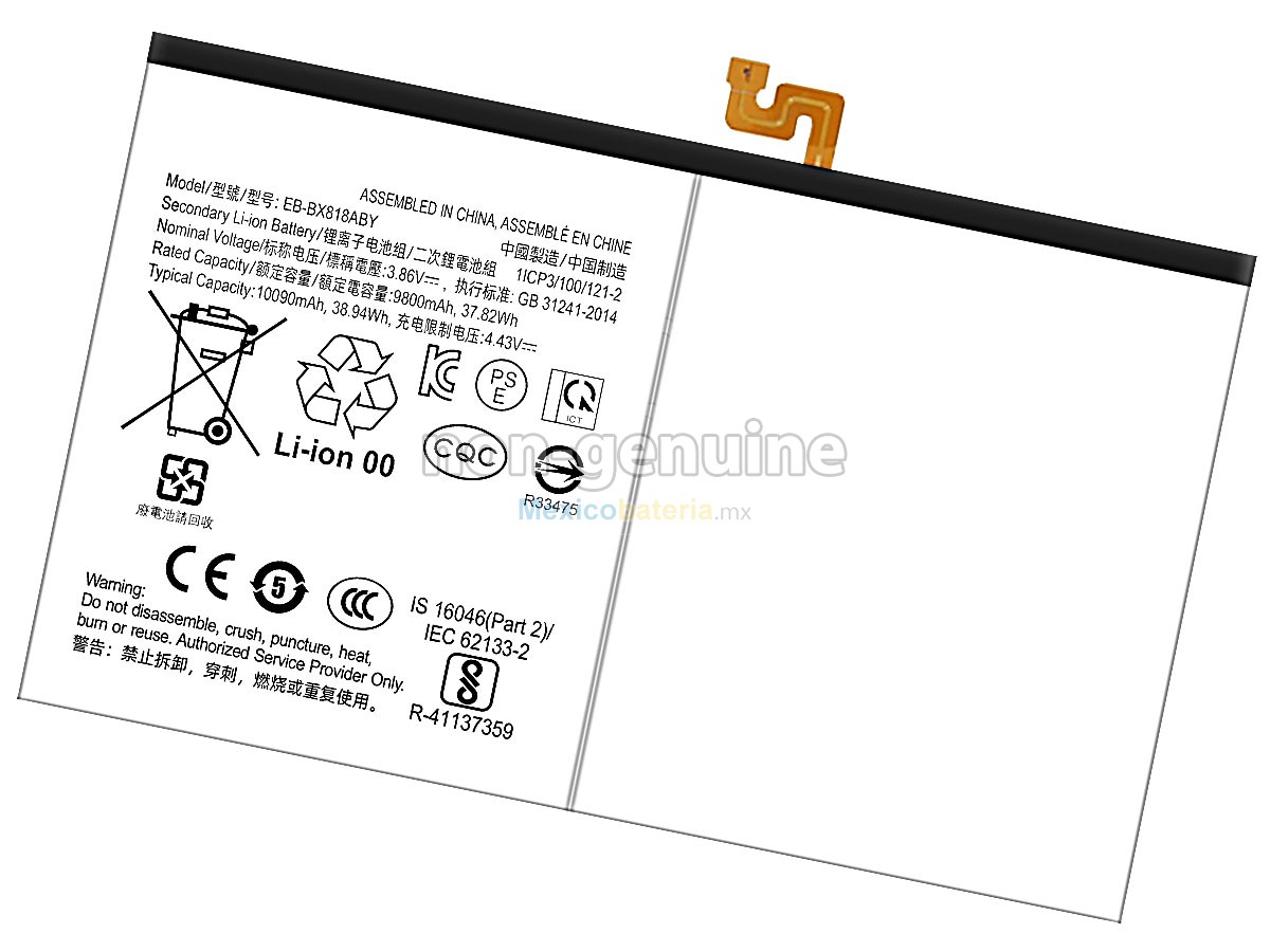 batería para Samsung Galaxy TAB S9 FE+ SM-X616