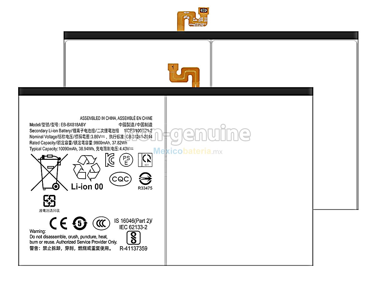 batería para Samsung Galaxy TAB S9 FE+ SM-X616