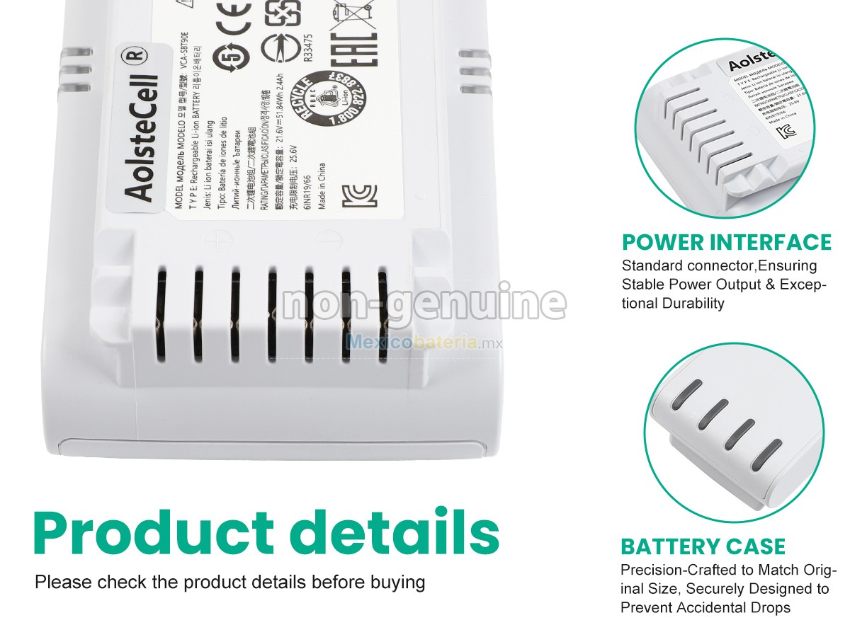 batería para Samsung VCA-SBT90EB(6INR19/66)