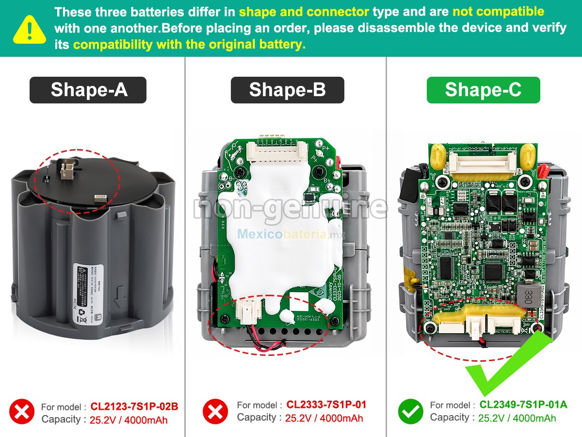 batería para Tineco FW28030ECN