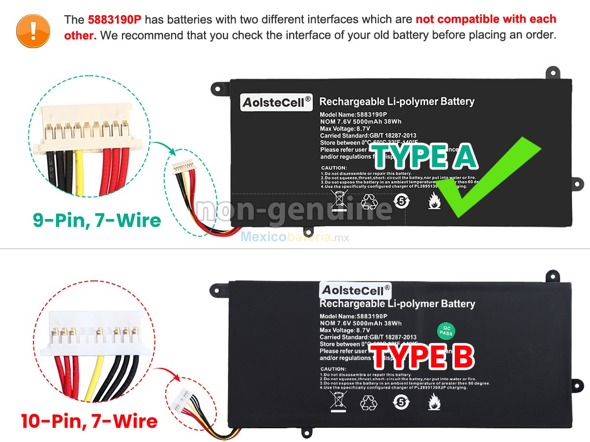 batería para Vastking K149U