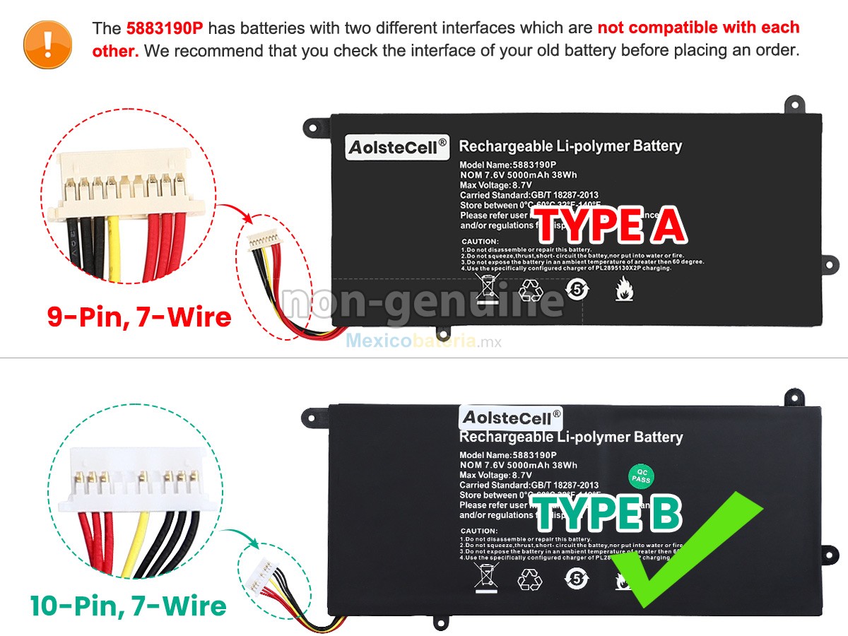 batería para Vastking K149U