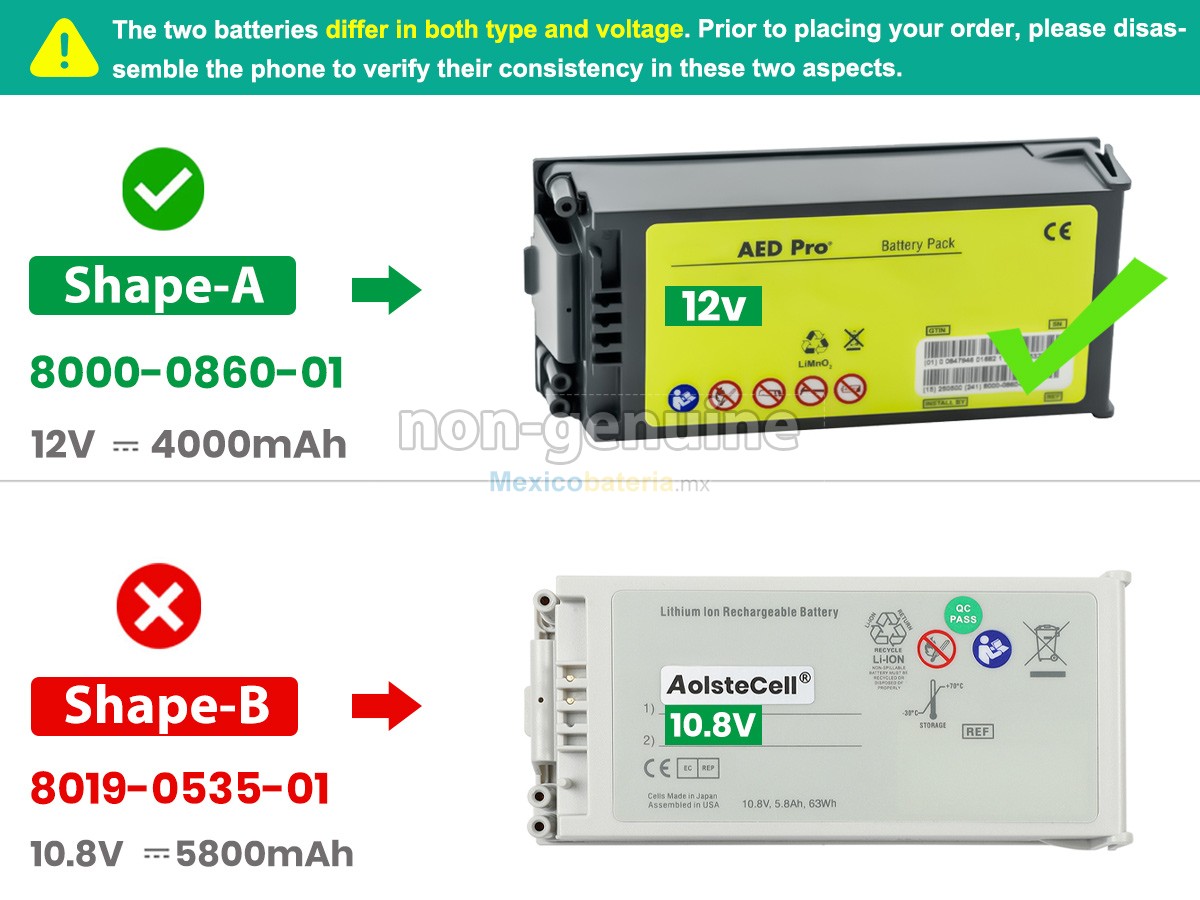 batería para ZOLL AED PRO