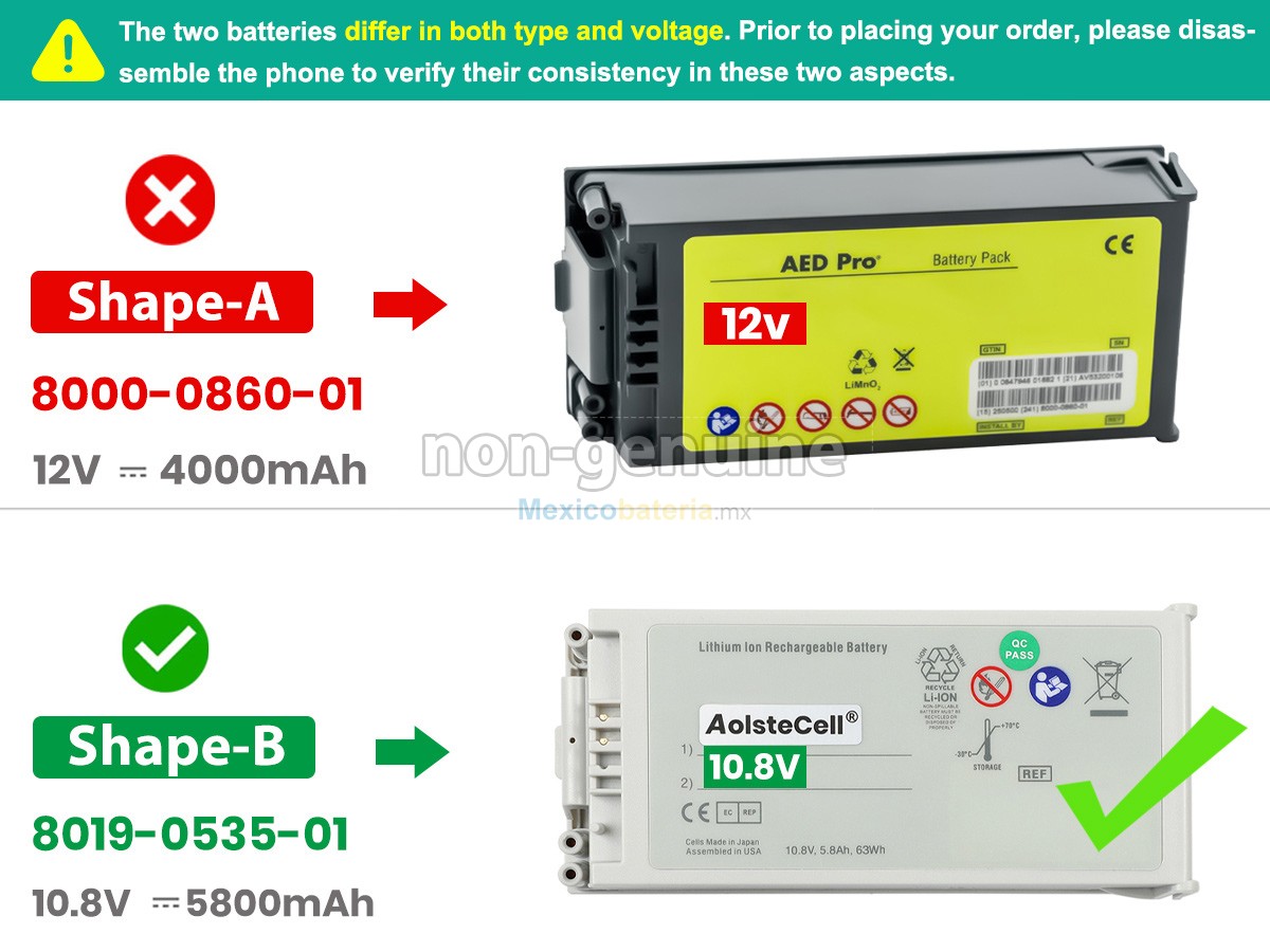 batería para ZOLL AED PRO